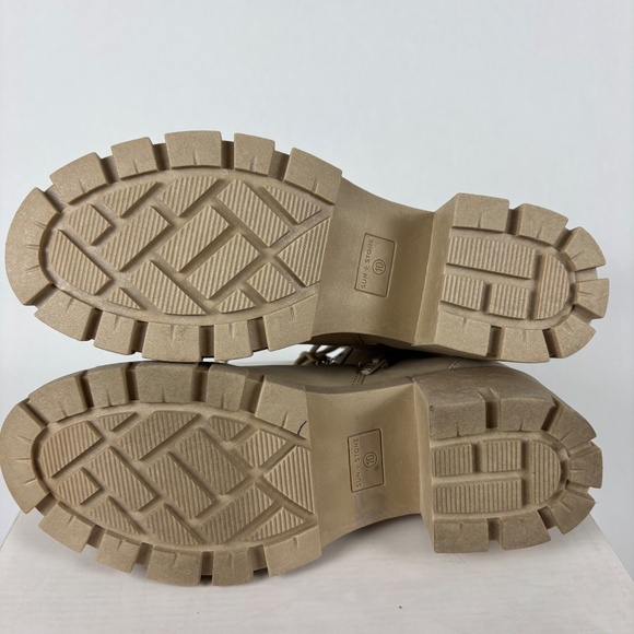 Sun Stone, Rutheep Faux Leather, Round Toe, Low Ankle Lug Bootie Women’s 10 - Picture 5 of 7